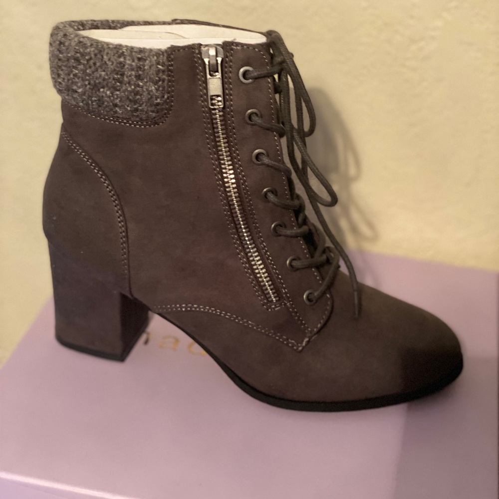 Brand NEW• Madden Girl• Grey Heeled Ankle Boots